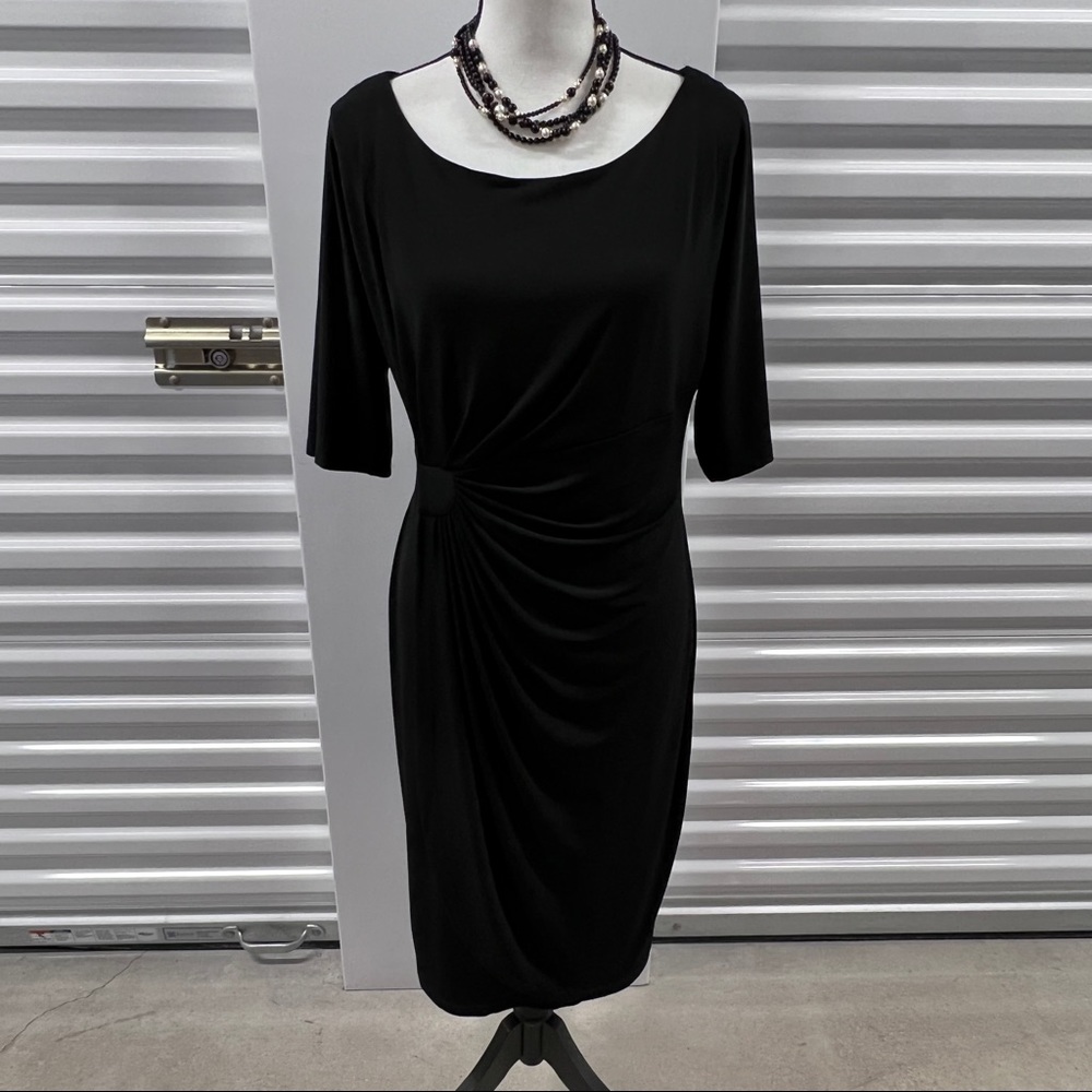 Coldwater creek black dress size 12 short sleeves